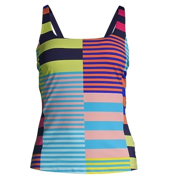 NWT Lands' End Womens Square Neck Underwire Tankini Top Size 18W $80 DD841 - Picture 4 of 4